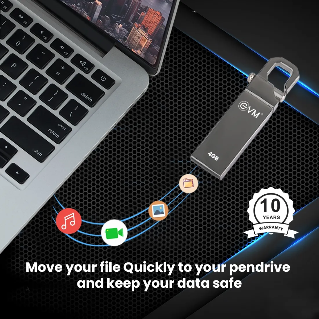 EVM Enstore Pendrive 4GB USB 2.0 (METAL) view 3